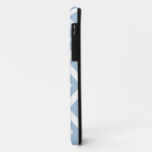 淡いブルーのグランジな織り目加工のシェブロン Case-Mate iPhoneケース (裏面/左)