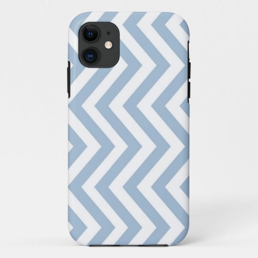 淡いブルーのグランジな織り目加工のシェブロン Case-Mate iPhoneケース (裏面)