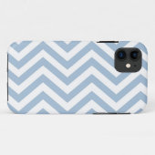 淡いブルーのグランジな織り目加工のシェブロン Case-Mate iPhoneケース (裏面(横))