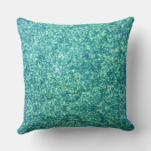 淡いブルーのグリッターの枕 クッション (裏面)