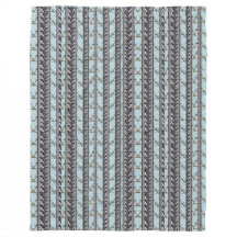 淡いブルーのケシの数々のな蘭のストライプ毛布