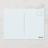 淡いブルーのコースト「Save The Date」ポストカード ポストカード (裏面)