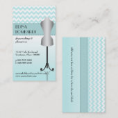 淡いブルーのシェブロンの服の型枠 名刺 (正面/裏面)