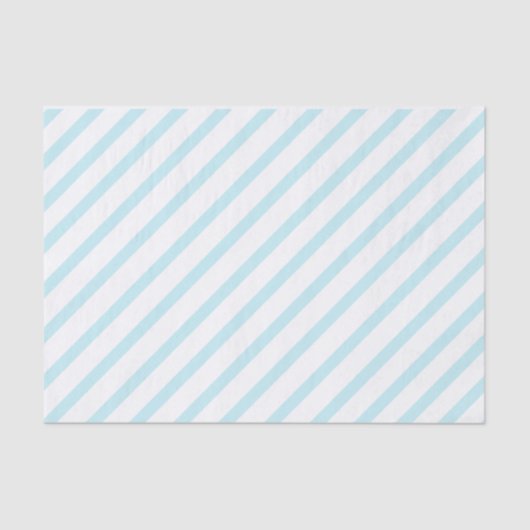 淡いブルーのストライプなティッシュペーパー 薄葉紙 (正面)