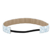 淡いブルーのダマスク織 アスレチックヘッドバンド (裏面)