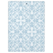 淡いブルーのダマスク織 クリップボード (裏面)