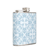淡いブルーのダマスク織 フラスク (右)