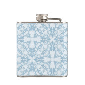 淡いブルーのダマスク織 フラスク (裏面)