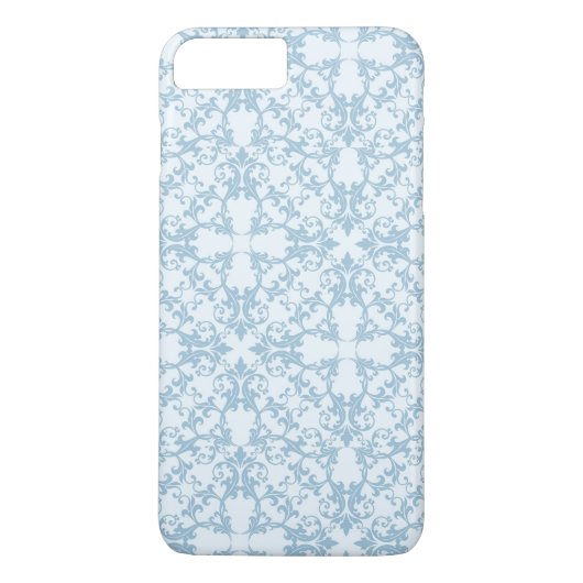 淡いブルーのダマスク織 Case-Mate iPhoneケース (裏面)