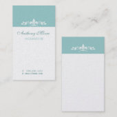 淡いブルーのチャーミングでフランスのな(紋章の)フラ・ダ・リのモチーフ 名刺 (正面/裏面)