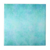 淡いブルーのティール（緑がかった色）の水の水彩画の紙のカラフル タイル (正面)