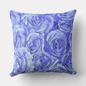 淡いブルーのバラ クッション (裏面)