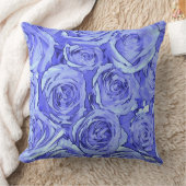 淡いブルーのバラ クッション (ブランケット)
