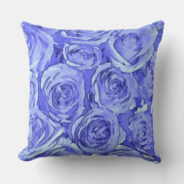 淡いブルーのバラ クッション