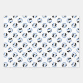 淡いブルーのバレーボールをコーディネート3 ラッピングペーパーシート (正面3)