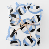 淡いブルーのバレーボールをコーディネート3 ラッピングペーパーシート (インサイチュ)