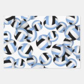 淡いブルーのバレーボールをコーディネート3 ラッピングペーパーシート (正面)