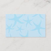 淡いブルーのヒトデパターン 名刺 (裏面)