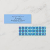 淡いブルーのプロフィールカード スキニー名刺 (正面/裏面)