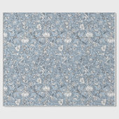 淡いブルーのペルシャパターン ラッピングペーパー (フラット)