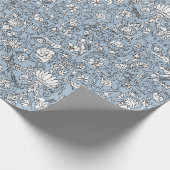 淡いブルーのペルシャパターン ラッピングペーパー (角)