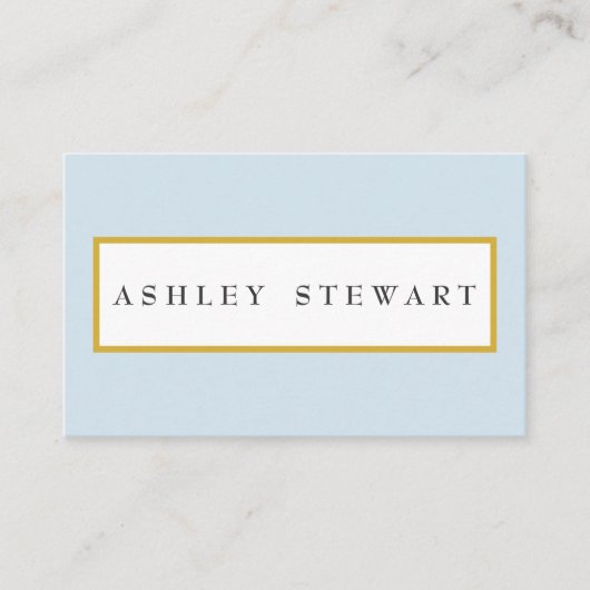淡いブルーのボーダークラシック 名刺 (正面)