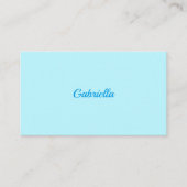 淡いブルーのミニマルな優雅 名刺 (正面)