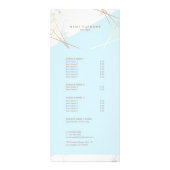 淡いブルーのモダンな最小主義の幾何学的な大理石の金ゴールド ラックカード (正面)