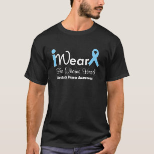 淡いブルーのリボンの前立腺癌を個人化して下さい Tシャツ