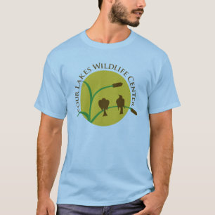 淡いブルーの大人のTシャツ- Tシャツ