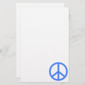 淡いブルーの平和 便箋 (正面/裏面)
