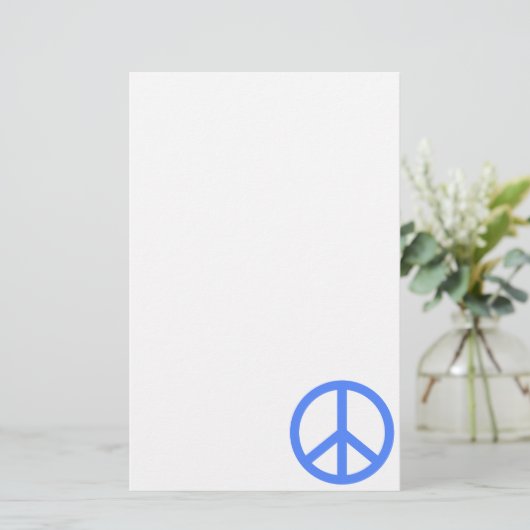 淡いブルーの平和 便箋 (スタンド正面)