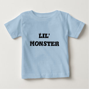 淡いブルーの幼児TシャツLilモンスター ベビーTシャツ