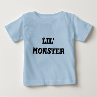 淡いブルーの幼児TシャツLilモンスター ベビーTシャツ
