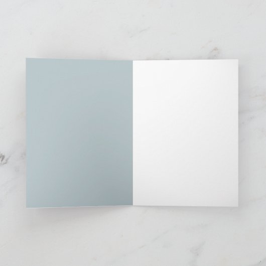 淡いブルーの挨拶状のヴィンテージの人形 カード (内部)