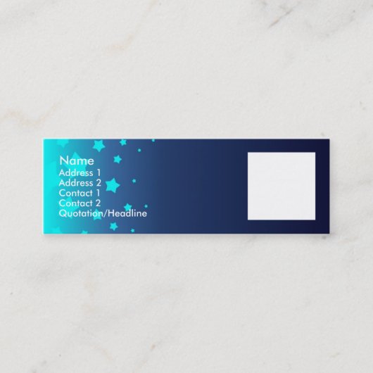 淡いブルーの星 スキニー名刺 (正面)