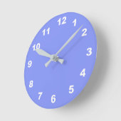 淡いブルーの時計から選ぶべき12の数選択 ラウンド壁時計 (傾斜)