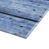 淡いブルーの木製の板の大きいまな板 カッティングボード (角)