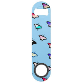 淡いブルーの栓抜きの勾配の蝶 スピード栓抜き