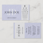 淡いブルーの検眼医の図表 名刺 (正面/裏面)