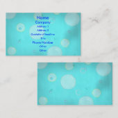 淡いブルーの泡および円の名刺 名刺 (正面/裏面)