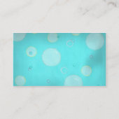 淡いブルーの泡および円の名刺 名刺 (裏面)