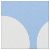 淡いブルーの生地の特大白い水玉模様 ファブリック (クローズアップ)