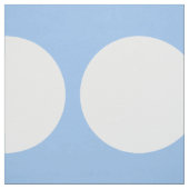 淡いブルーの生地の特大白い水玉模様 ファブリック (見本)