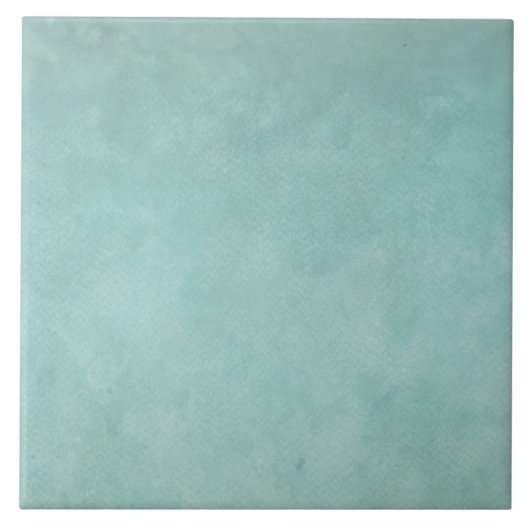 淡いブルーの緑の水彩画のパーソナライズなテンプレート タイル (正面)