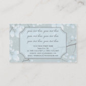 淡いブルーの緑は灰色の枝を残します 名刺 (裏面)