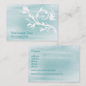 淡いブルーの華麗さのカスタマイズ可能な名刺 名刺 (正面/裏面)