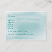 淡いブルーの華麗さのカスタマイズ可能な名刺 名刺 (裏面)