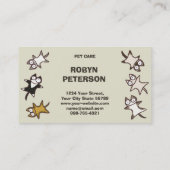 淡いブルーの虎猫猫 名刺 (裏面)