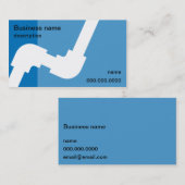 淡いブルーの配管の名刺 名刺 (正面/裏面)